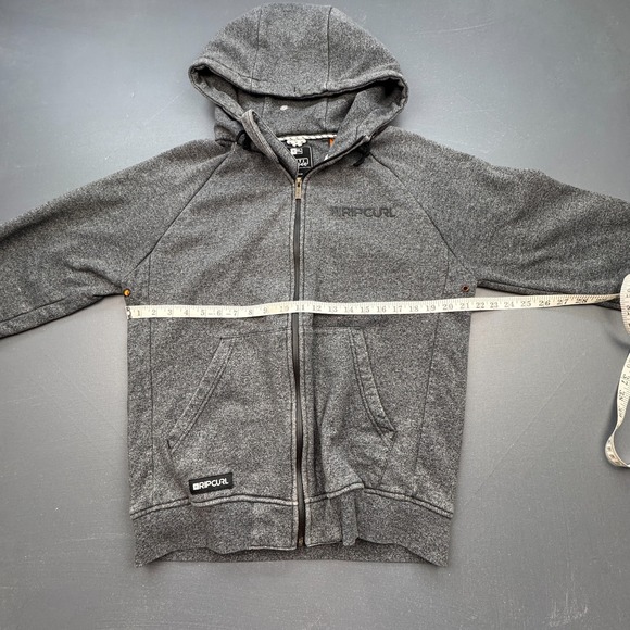 Rip Curl Hoodie Men's Medium Gray Anti Fleece Full Zip Water Resistant Surf - Picture 12 of 15
